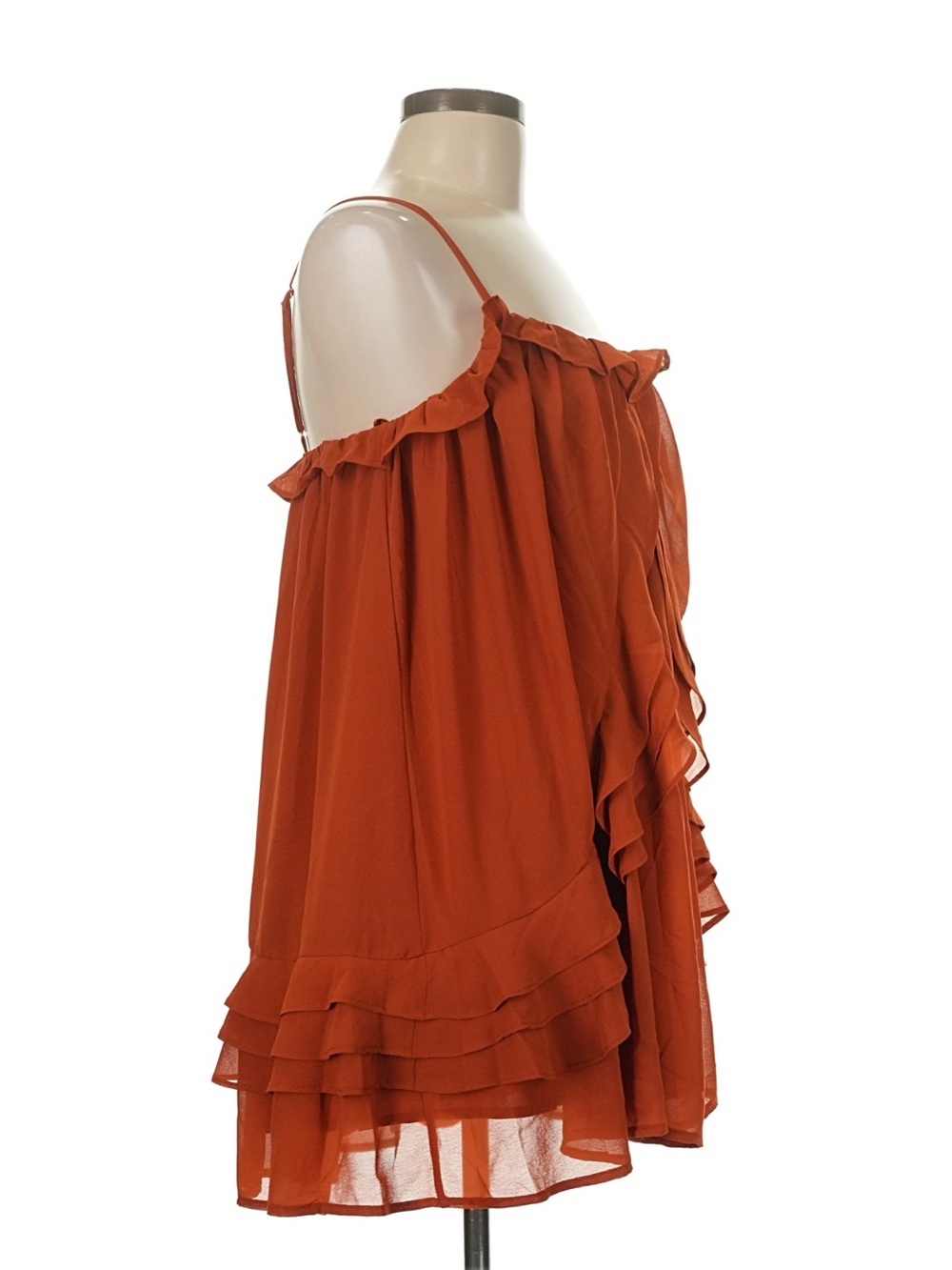 12th Tribe Golden Hour Rust Mini Dress - Size M - Picture 10 of 12